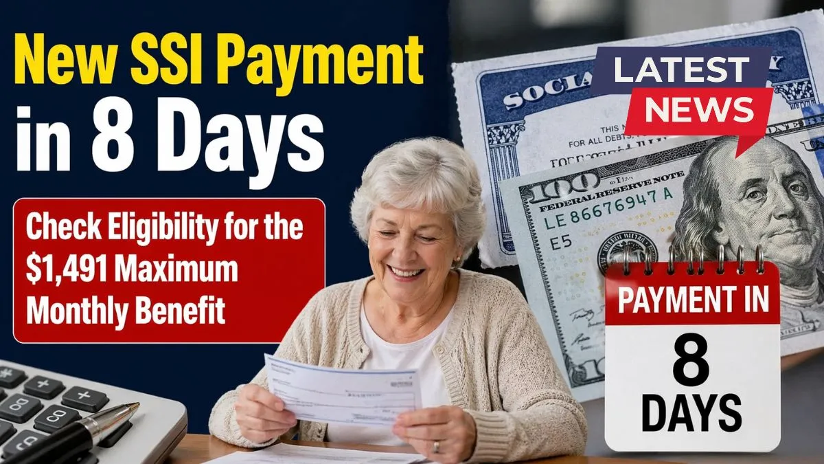 New SSI Payment in 8 Days: Check Eligibility for the $1,491 Maximum Monthly Benefit