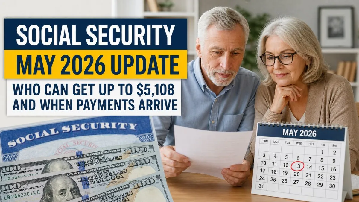 Social Security May 2026 Update: Who Can Get Up to $5,108 and When Payments Arrive